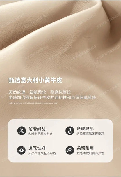 custom. [Official Genuine] Fulansige Leather Sofa Light Luxury Solid Wood Simple Small Yellow Cowhide Corner Small Apartment Cha