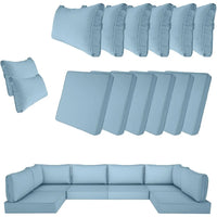 14 Piece Outdoor Patio Cushion Cover Replacement, Waterproof Patio Cushion Covers, Outdoor Furniture Cushion - Free Delivery