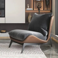 Comfortable Single Sofa Chair for Balcony or Living Room Lazy Sofa Lounge Chair for Bedroom or Reading Upholstered Accent Chair