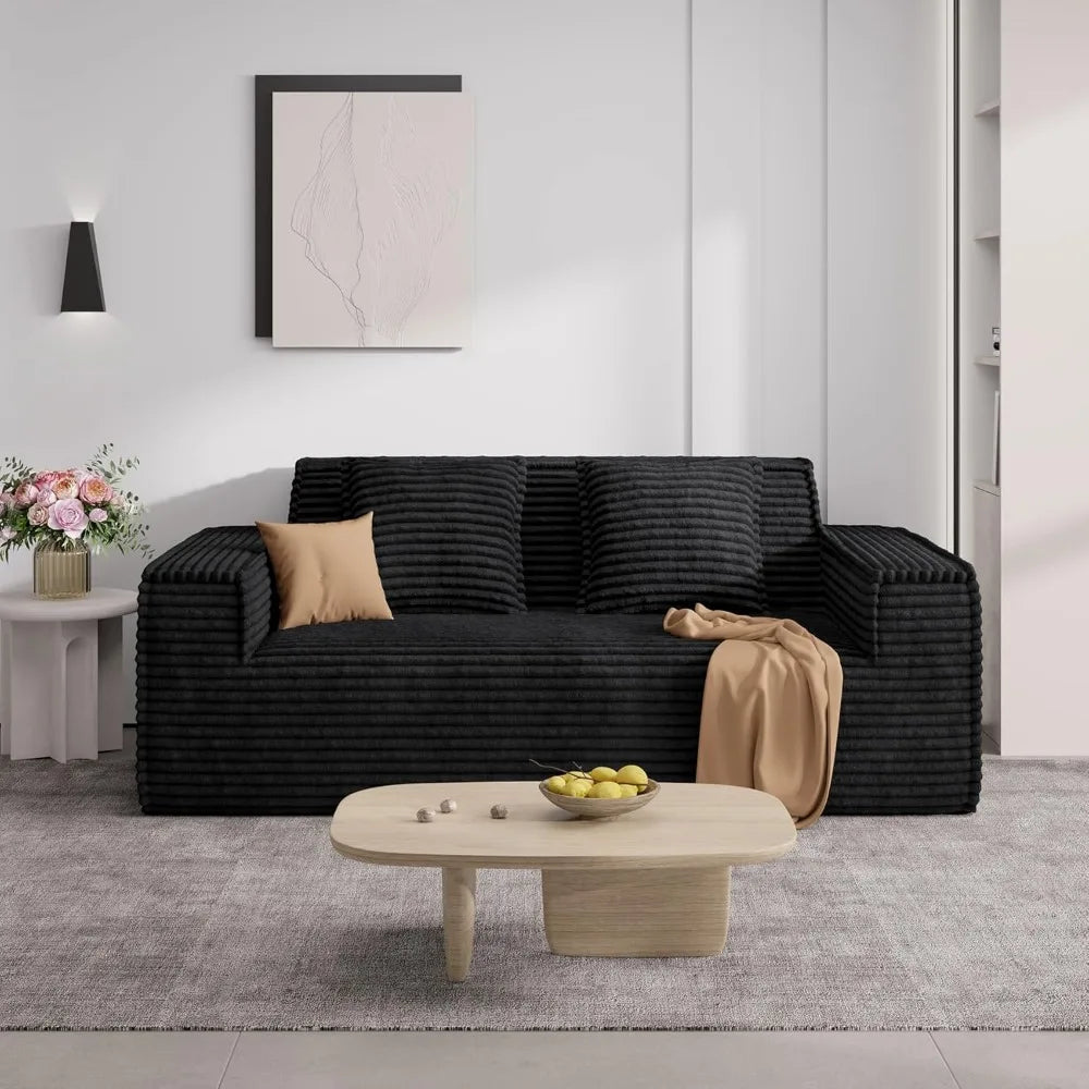 75'' Cloud Loveseat Sofa, No Assembly Required Comfy Deep Seat Couches 1 pcs for Living Room, Bedroom - Ready to Use  Customized