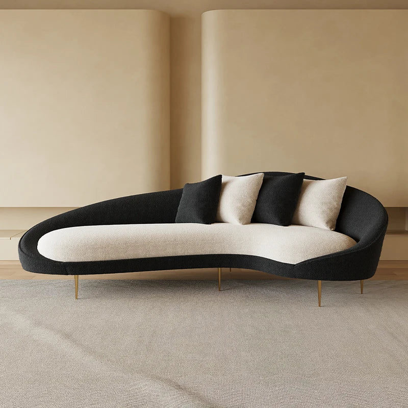 Romantic Curved Sofa Simple European Creative Room Decor Unusual Lounge Living Room Sofas Trendy Romantic Muebles Furniture