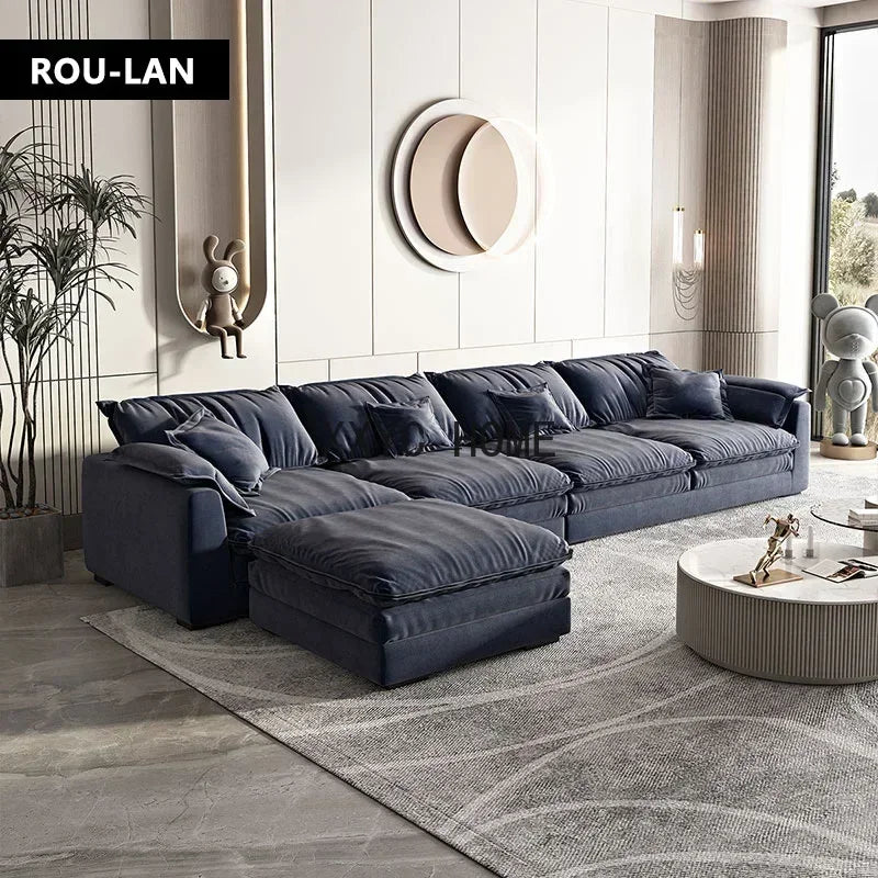 &S Comfy Modern Rectangular Sectional Sofa with Pillows Deep Seat Extra Large Couches Over Size Corner Sofa Living Room Sofas*