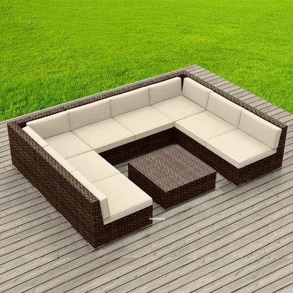 Luxury Terrace Courtyard Garden Furniture Outdoor Garden Sofa Combination Outdoor Waterproof Sun Protection Leisure Sofa Chair N