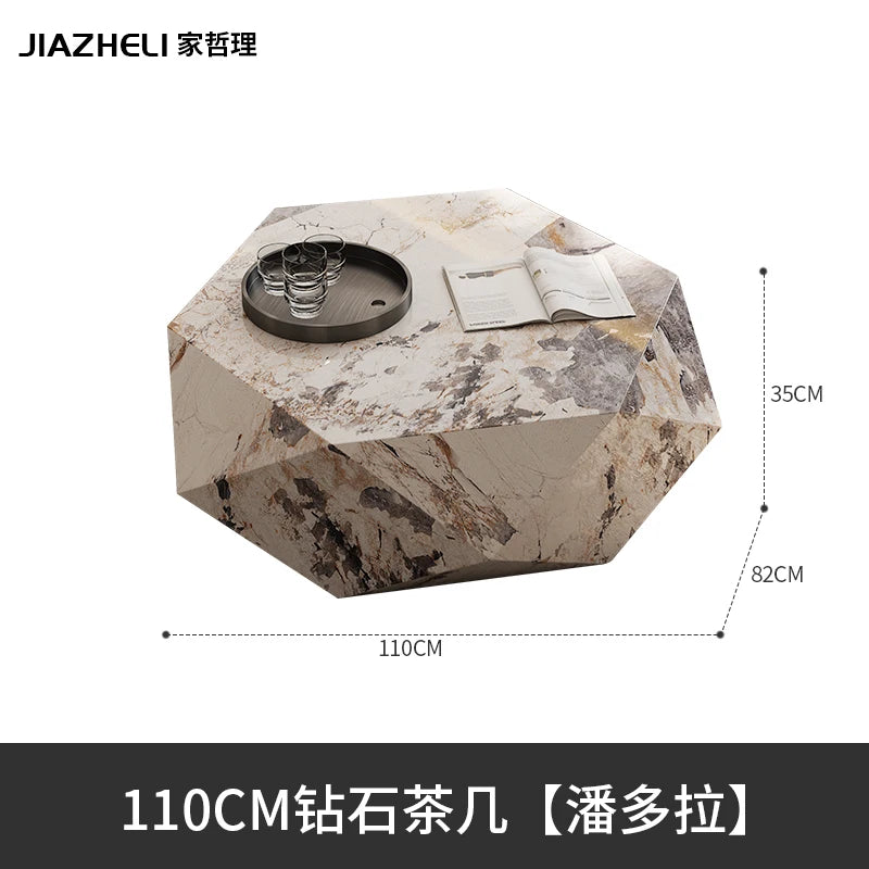 Coffee table small apartment rock slab designer atmospheric Italian living room high-end creative coffee table
