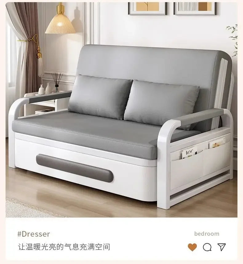 Sofa bed integrated dual-purpose small apartment Internet celebrity balcony multi-function retractable bed New technology
