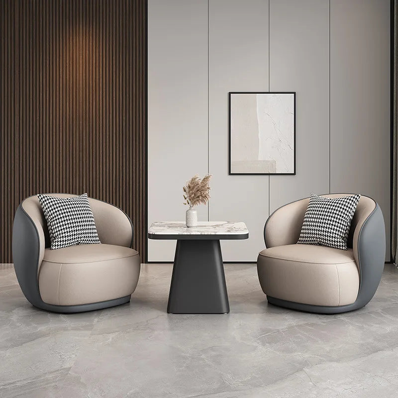 Negotiation table and chair combination lounge area light luxury modern lounge area reception table sales beauty salon reception