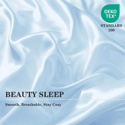 100% Silk 3pcs Bedding Set Natural Mulberry Silk Duvet Cover Set with 2pcs Pillowcase Solid Color Quilt Cover Pillow Case Luxury