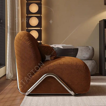 Living Room Internet Celebrity Leisure Model Vintage French Retro Zebra Arm Chair Single Lazy Sofa Design for Home Office