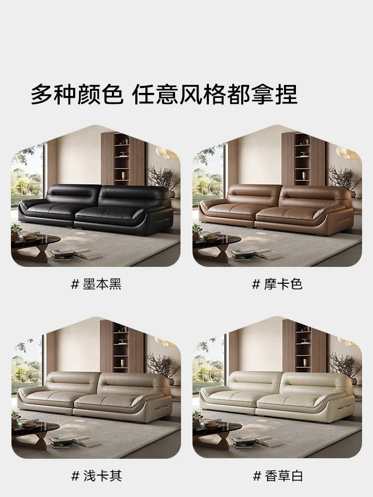 MM Lounge Leather Filler Sofa Living Room Luxury Italian Nordic Lazy Couch Recliner Mini 3 Seater Divani Da Soggiorno Furniture