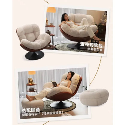 Lazy Sofa Rotating Egg Chair Rocking Recliner for Balcony Home Leisure