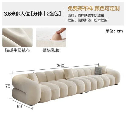 Designer Luxury Living Room Sofas House Nordic Family Elegant Relaxing Sofa Economic Apartment Minimalist Divano Hotel Furniture