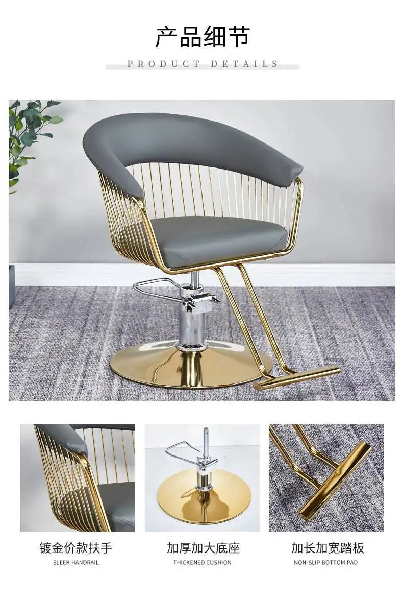 High end, stainless steel, dining chair, single sofa chair designer