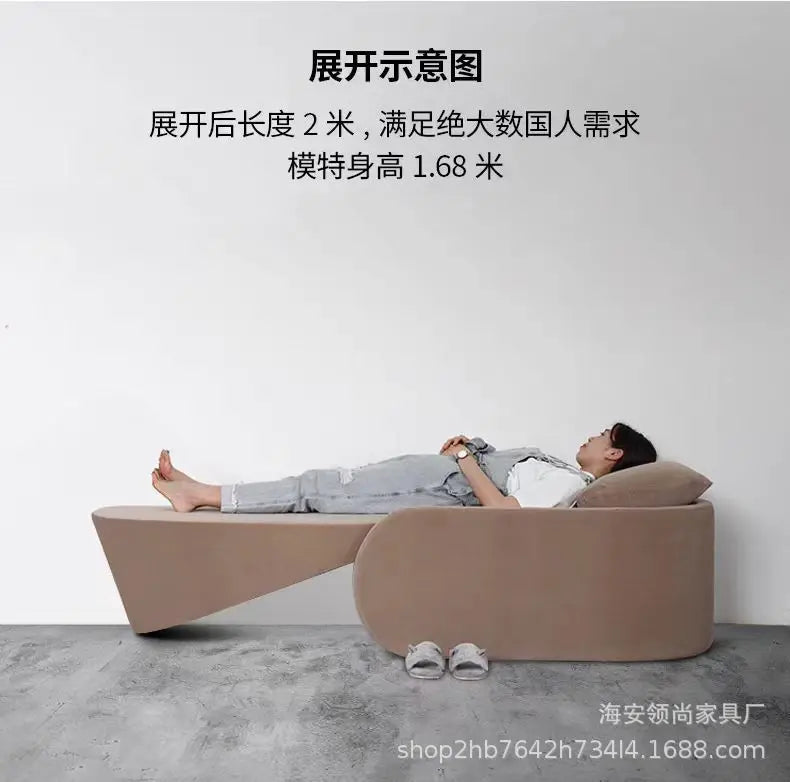 Simple multi-functional folding sofa bed minimalist versatile practical foldable retractable sofa