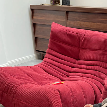 Lounge Bean Bag Chair for Adult Armless Lazy Floor Sofa Fireside Chair for Living Room Gaming Room Bedroom Soft Corduroy Couch
