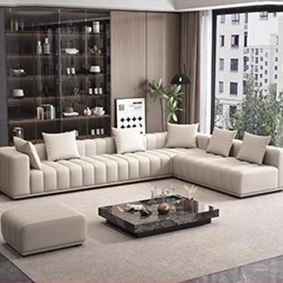 Floor Leather Living Room Sofas Couch Luxury Recliner Corner Pouf Living Room Sofas Lounge Bedroom Divano Postmodern Furniture