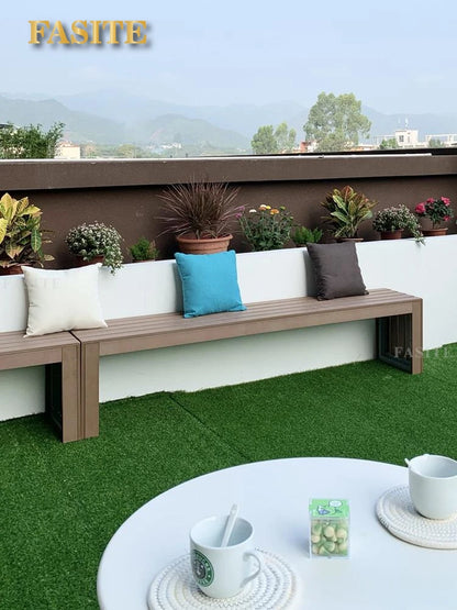 Table et chaise d'extérieur en bois et plastique, balcon de Style nordique pour cour de loisirs