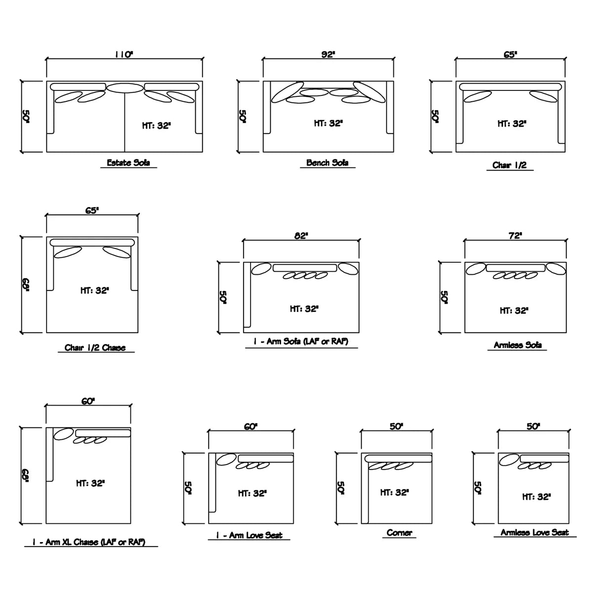 Custom ATUNUS American Thick Striped Corduroy Plush Modular Sectional Sofa Couch Set Compression Fabric Living Room Sofa