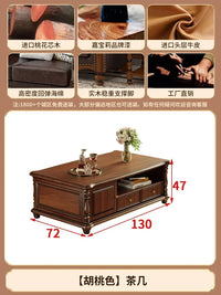 Solid wood leather sofa combination living room simple whole house furniture