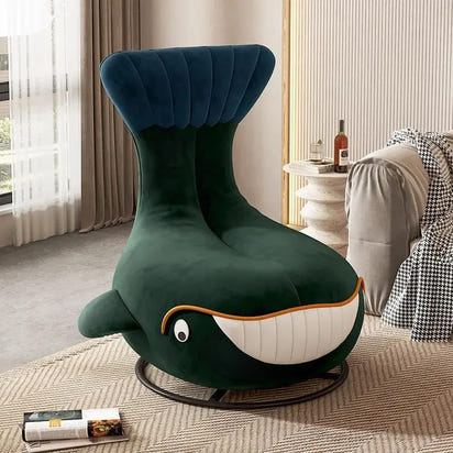 New network red rotating sofa chair animal whale lounge chair shark small apartment balcony lazy sofa