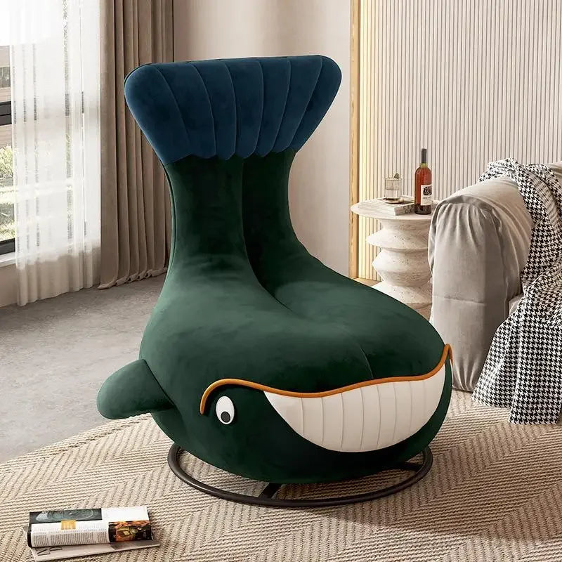 New network red rotating sofa chair animal whale lounge chair shark small apartment balcony lazy sofa