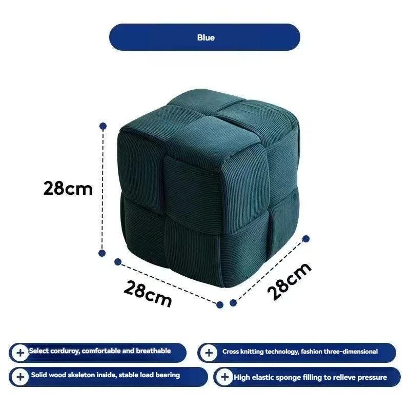 Household door shoes stool fashion small stool simple creative dice stool living room sofa stool pedal stool.