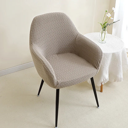 1/2pcs Jacquard Chair Covers High Arm Dining Chair Cover Elastic Chair Seat Slipcover Protector for Wedding Living Room Home