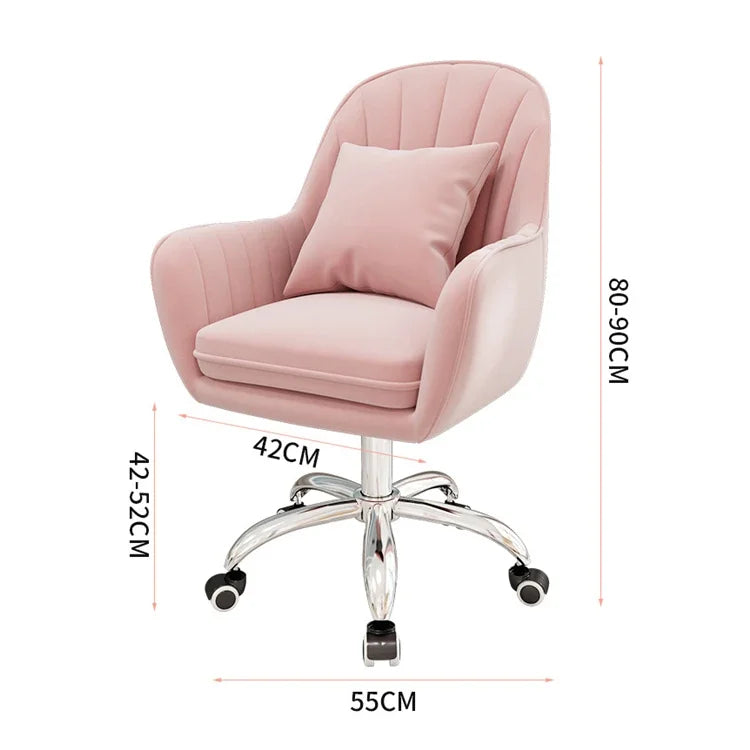 Leisure Bedroom Student Dormitory Computer Chair Home Furniture Backrest Office Chairs Front Desk Hotel Lifting Swivel Armchair