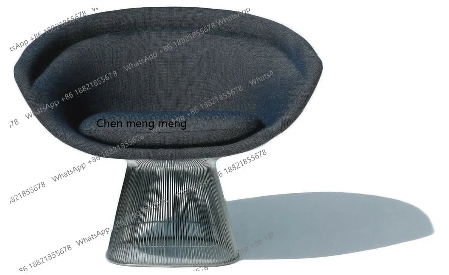 New Design Dining Chair Furniture Stainless Steel With Chrome Legs Fabric Lounge Chair Upholstered Restaurant Chairs