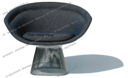 New Design Dining Chair Furniture Stainless Steel With Chrome Legs Fabric Lounge Chair Upholstered Restaurant Chairs