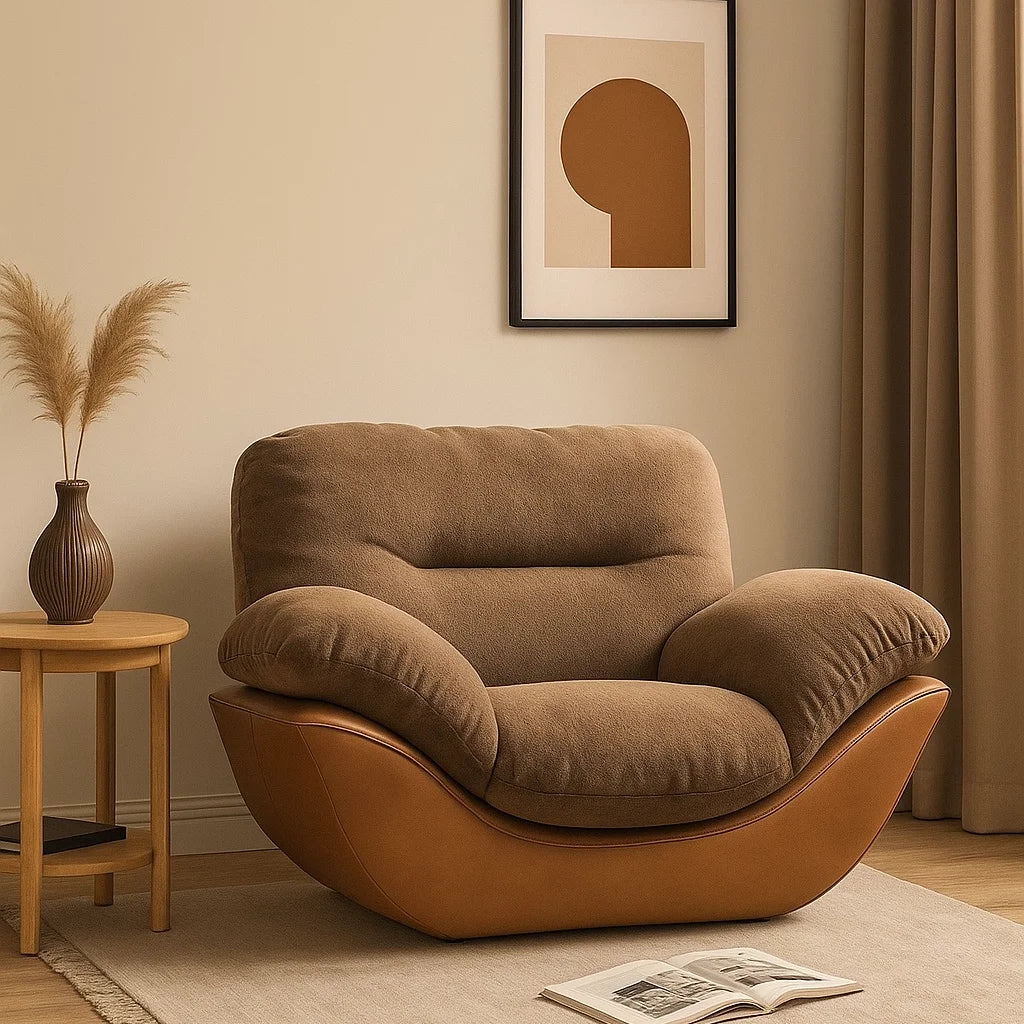 Nordic creative modern minimalist living room leisure chair sofa recliner lazy sofa bedroom advanced