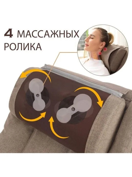 Body Massager Folding Shiatsu Massage Chair With Adjustable Backrest and Back Heating Full
