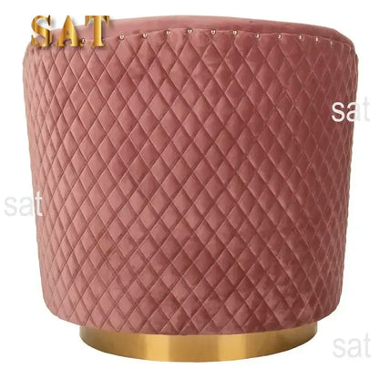 For High Quality Modern Golden Stainless Steel Velvet Fabric Single Sofa High Back Sofa Chair for Home Hotel Furniture