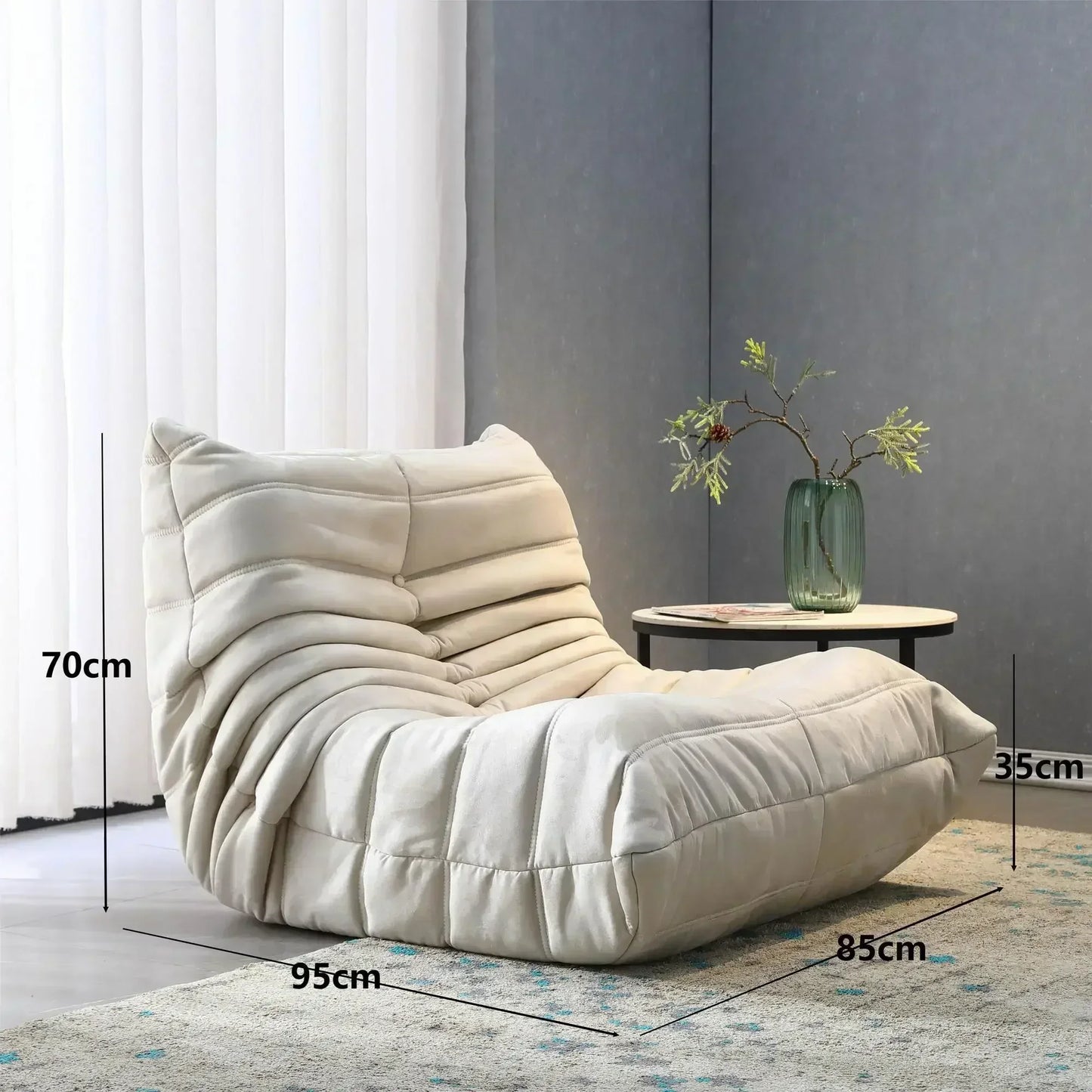 Living Room Can Sleep or Lie on Balcony Bedroom Single Sofa Internet Famous Leisure Chairs Recliner Caterpillar Lazy Sofa