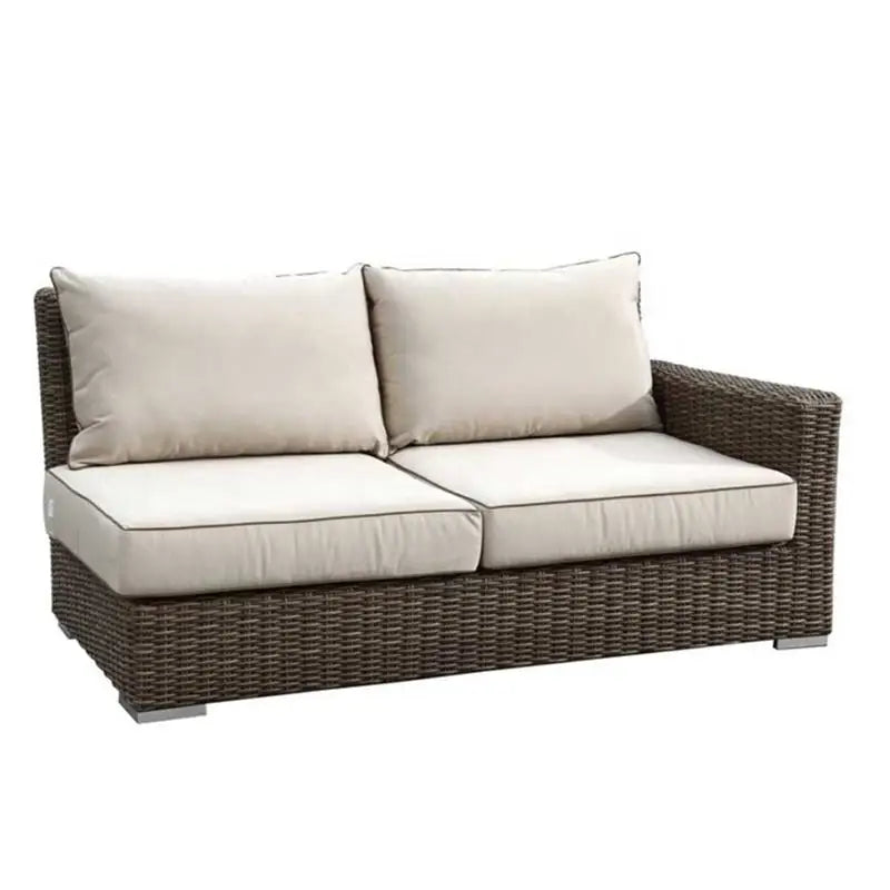 Modern Outdoor PE Rattan Furniture Set Wood Coffee Table & Balcony Living Room Sofas Patio Villa Courtyard Hotel Leisure Garden