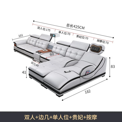 Modern Minimalist Sofa Electric Massage Chiar Floor Multifunctional Corner Sofa Lounges Relaxing Living Room Couch Furniture