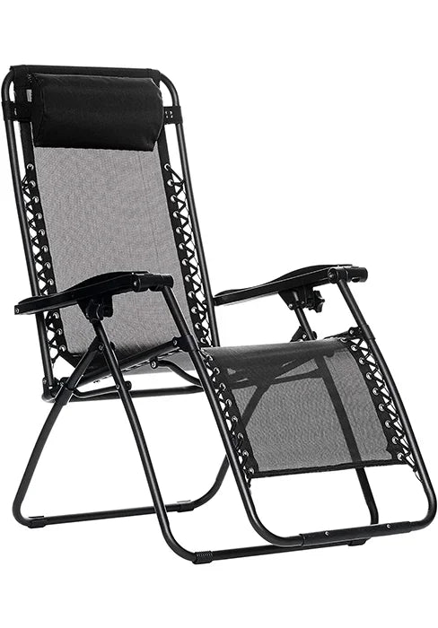 PHI VILLA XXL Oversized Padded Zero Gravity Chair, Foldable Patio Recliner, 30