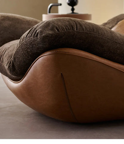 Italian minimalist living room couple double sofa recliner advanced reclining sleeping lazy sofa down