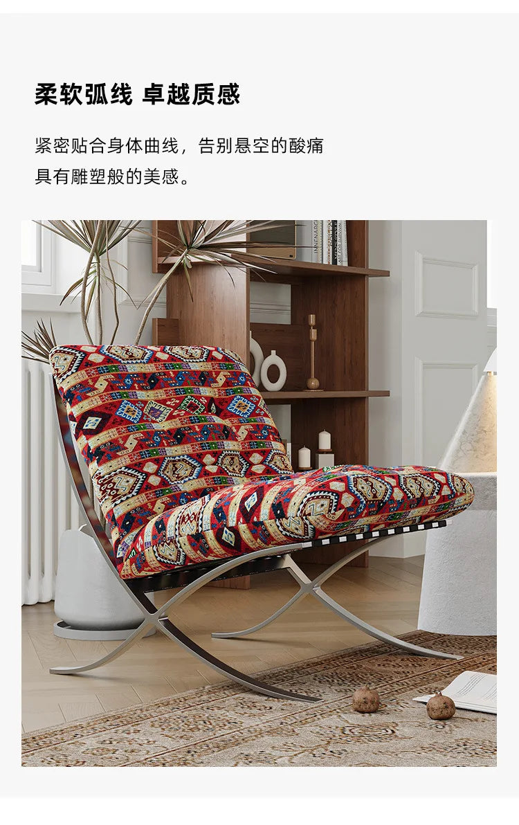 Medieval Barcelona single sofa designer single chair living room balcony leisure chair