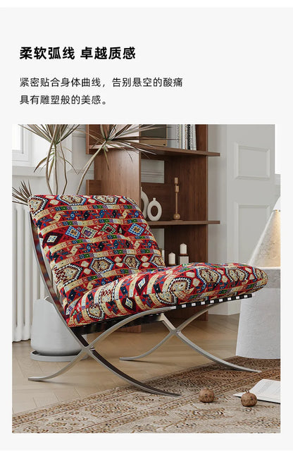 Medieval Barcelona single sofa designer single chair living room balcony leisure chair