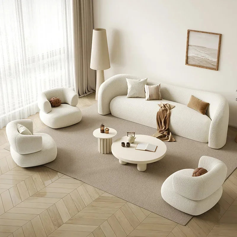 nordic living room Sofas minimalist lazy luxury europe Sofas family white salas y sofas muebles elegantes modernos Furniture