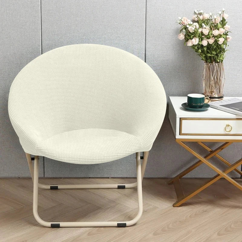 Comfortable Folding Chair Cover Cozy Moon Chair Relaxing Sun Chair Protector Stretchy Soft Cushion Portable Padded Seat Cover