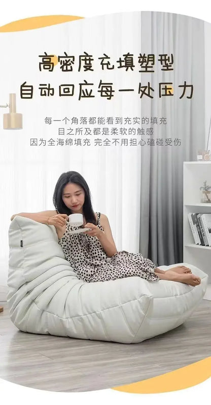 Luxury living room sofa soft suede oversized chair lazy sofa modern living room net red caterpillar technology cloth sofa