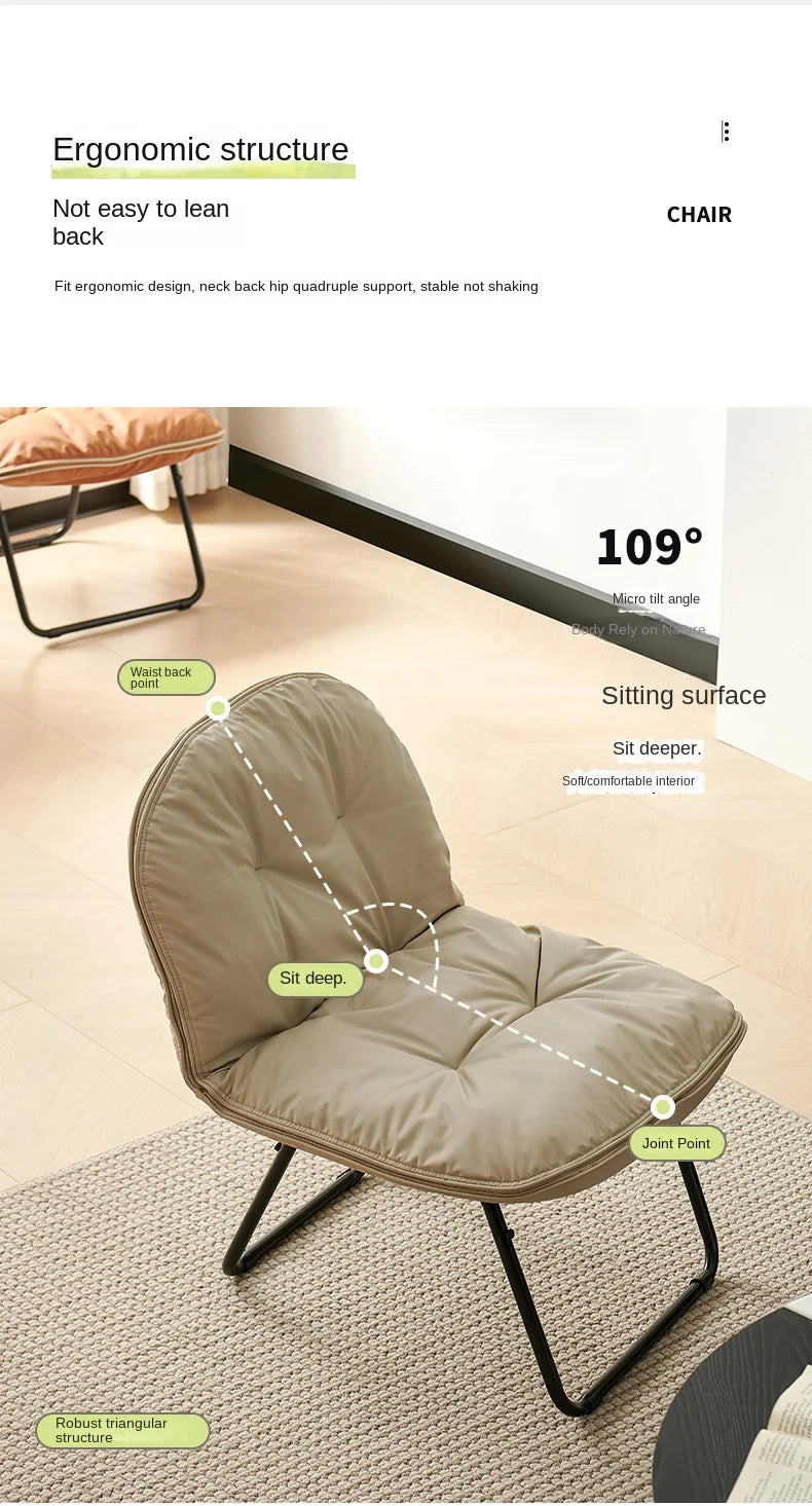 Fashionable, luxurious and comfortable sofa that can be folded and is portable. Single-person living room chair. Outdoor fishing
