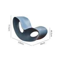 Modern Voido Design Rocking PE Plastic Lounge  Chair Rotational-molded Polyethylene  Lazy Sofa Chair Ins Post-modern Homestay