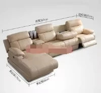 Nordic Tech Smart Electric Reclining Sofa Set Functional Genuine Leather Sofa Cama L Shape Sectional Couch
