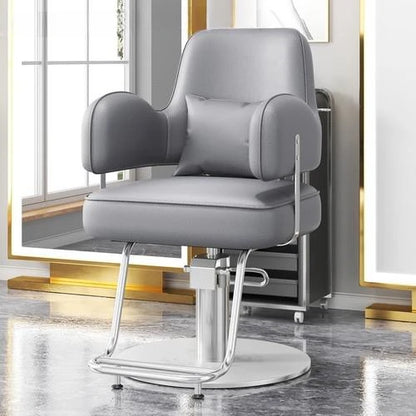 Premium Durable Hair Salon Barber Chairs European Style Hairdressing Chair Dressing Room Back Armchair Recliner Furniture