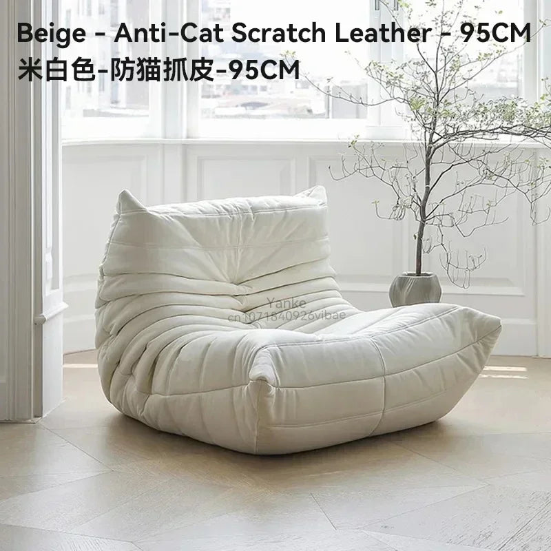 Single suede foam sofa armless floor sofa lazy sofa living room bedroom balcony lounge chair reading chair fireside chair
