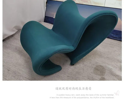 Nordic Creative FRP Special-shaped Love Shaping Leisure Chair Bow Chair Lazy Reclining Chair