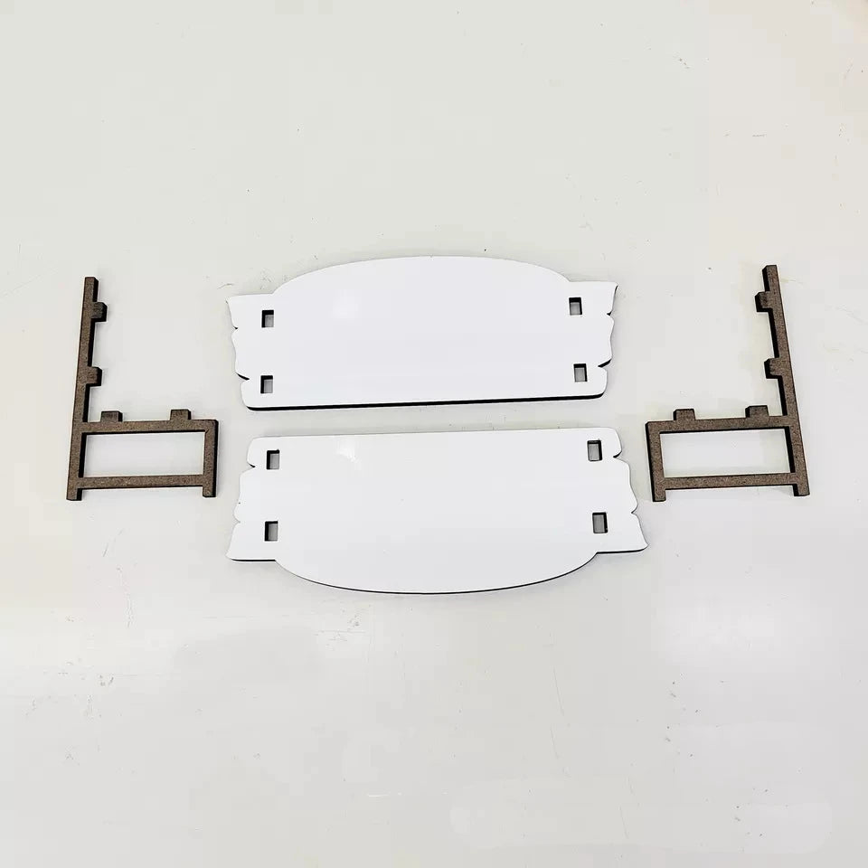 180mm Sublimation Blank Print Plain MDF wood Memorial Long Bench Chair For keepsake Christmas Decoration Trinket Ornament