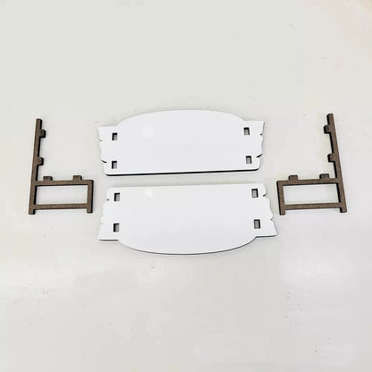 180mm Sublimation Blank Print Plain MDF wood Memorial Long Bench Chair For keepsake Christmas Decoration Trinket Ornament